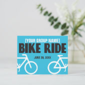 自転車に乗る自転車のイベント インビテーションポストカード (スタンド正面)
