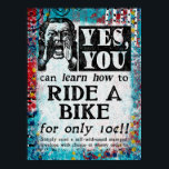 自転車に乗る – おもしろい Vintage Ad ポスター<br><div class="desc">フェイクヴィンテージお洒落の新聞に学は「自転車の乗り方」の広告。</div>