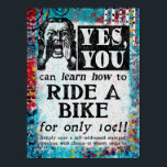 自転車に乗る – おもしろい Vintage Ad ポスター<br><div class="desc">フェイクヴィンテージお洒落の新聞に学は「自転車の乗り方」の広告。</div>
