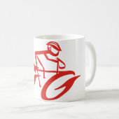自転車に乗る コーヒーマグ コーヒーマグカップ (正面右)