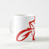 自転車に乗る コーヒーマグ コーヒーマグカップ (正面左)