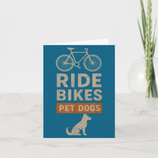 自転車に乗る ペット 犬 愛好家 イラスト カード