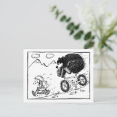 自転車に乗る ポストカード (スタンド正面)