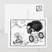 自転車に乗る ポストカード (正面/裏面)