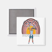 自転車に乗る マグネット (正面/裏面)