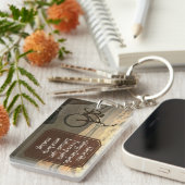 「自転車に乗る」感動的引用文 キーホルダー (正面右)