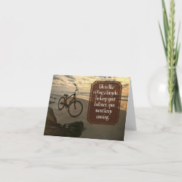 「自転車に乗る」感動的引用文 サンキューカード