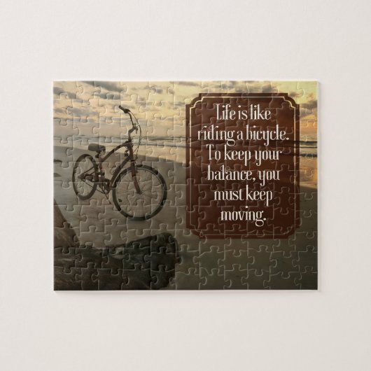 「自転車に乗る」感動的引用文 ジグソーパズル (横)