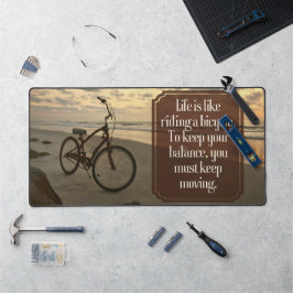 「自転車に乗る」感動的引用文 デスクマット