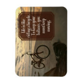 「自転車に乗る」感動的引用文 マグネット (縦)