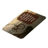 「自転車に乗る」感動的引用文 マグネット (左側)