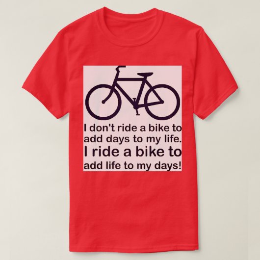 自転車に乗る Tシャツ (デザイン正面)