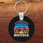 自転車に乗れば人生はもっと楽しい キーホルダー (正面)