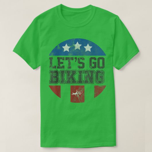 自転車に乗ろうぜ - 皮肉屋のバイク好き1000 Tシャツ (デザイン正面)