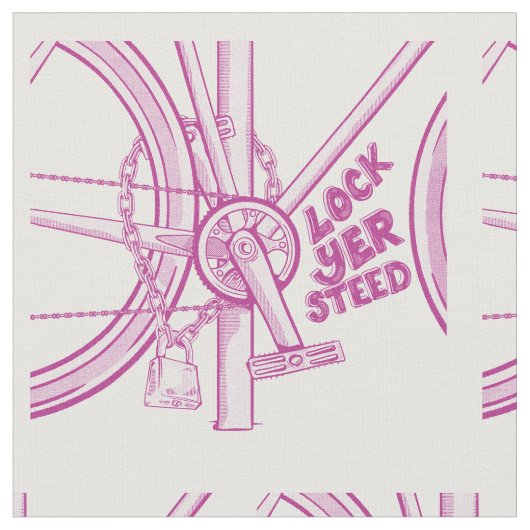 自転車に鍵をかける ファブリック (クローズアップ)