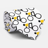 自転車に黒と黄色を乗せた自転車乗り ネクタイ (ロール)