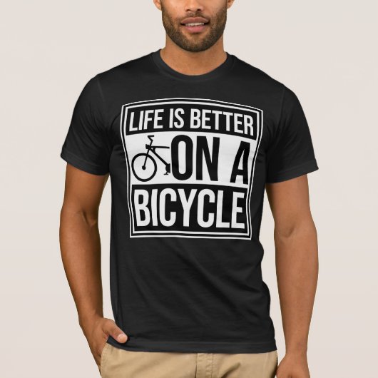 自転車のある生活は最高です 自転車 引用 スポーツ Tシャツ (正面)