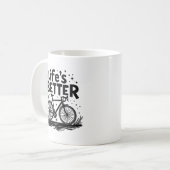 自転車のある生活は最高 コーヒーマグカップ (正面左)