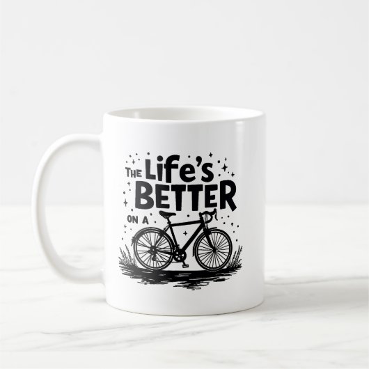 自転車のある生活は最高 コーヒーマグカップ (左)