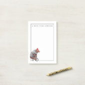 自転車のおもしろいくまは|あなたの名前を加えます ポストイット (デスク上)