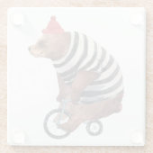 自転車のおもしろいくま ガラスコースター (裏面)