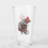 自転車のおもしろいくま タンブラーグラス (裏面)