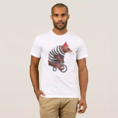 自転車のおもしろいくま Tシャツ (正面フル)