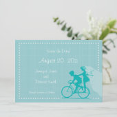 自転車のかわいくモダンなカップルは日付を救います セーブザデート (スタンド正面)