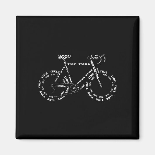 自転車のしくみ - おもしろ自転車パーツ サイクリング マグネット (正面)