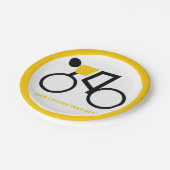 自転車のアイコンに乗った自転車乗りカスタム者 ペーパープレート (アングル)