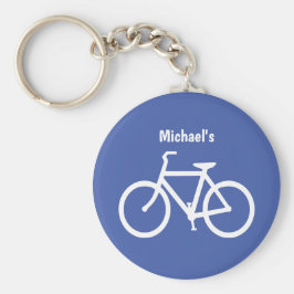 自転車のアウトラインをデザインしたオーダーメイドの自転車ロック キーホルダー