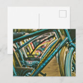 自転車のアート作品 ポストカード (正面/裏面)