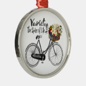 自転車のオーナメントの変化は生命のスパイスです メタルオーナメント (右)