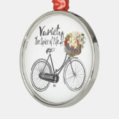 自転車のオーナメントの変化は生命のスパイスです メタルオーナメント (左)