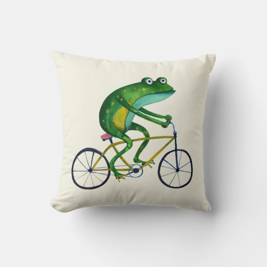 自転車のカエル クッション (正面)