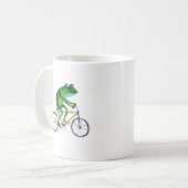 自転車のカエル コーヒーマグカップ (正面左)
