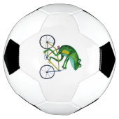 自転車のカエル サッカーボール (回転)