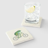 自転車のカエル ストーンコースター (横)