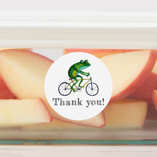 自転車のカエル ラベル (貼付)