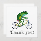 自転車のカエル 招待状 (正面/裏面)