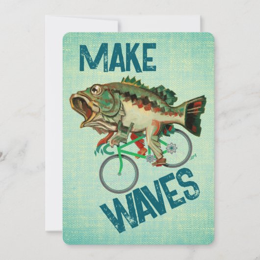 自転車のカードに乗った大型バスやる気を起こさせるス シーズンカード (正面)