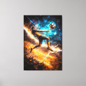 自転車のキック伝説 – ダイナミックなスポーツアート – サッカー キャンバスプリント (正面)