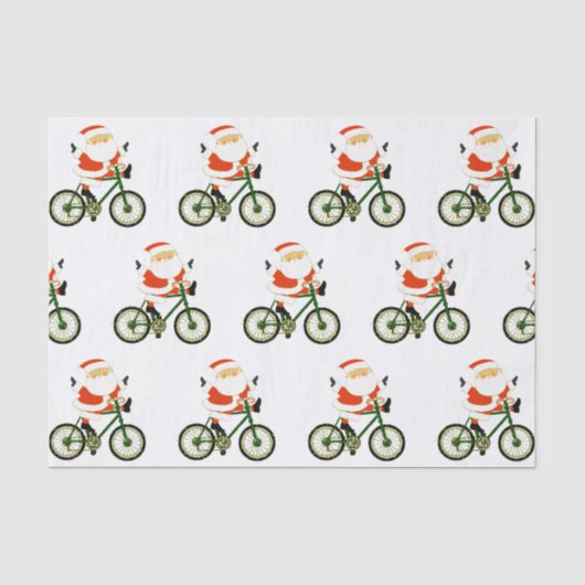 自転車のクリスマス包装紙 薄葉紙 (正面)