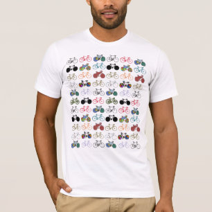 自転車のクール繰り返し Tシャツ