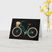 自転車のグリーティングカード カード (黄色い花)