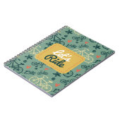 自転車のグリーンモダンパターンに乗ろう ノートブック (左側)