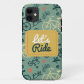 自転車のグリーンモダンパターンに乗ろう Case-Mate iPhoneケース (裏面)