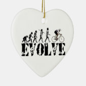 自転車のサイクリングのバイクの乗馬の進化は芸術を遊ばします セラミックオーナメント (右)