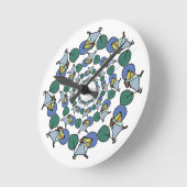 自転車のサイクリングを丸で塗る ラウンド壁時計 (傾斜)