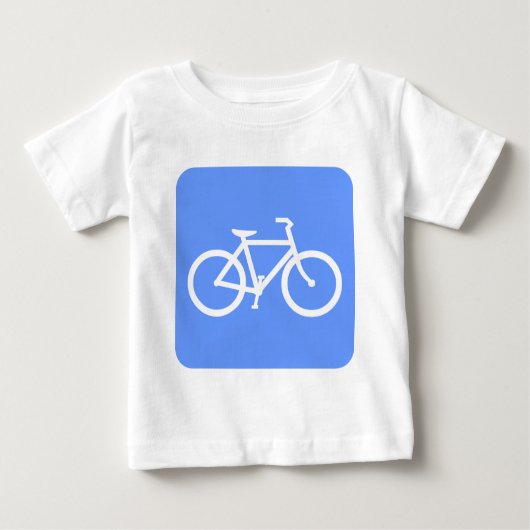 自転車のサイン – ベビーブルー ベビーTシャツ (正面)